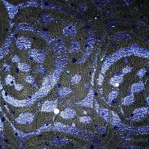 Blue and black glittery dress